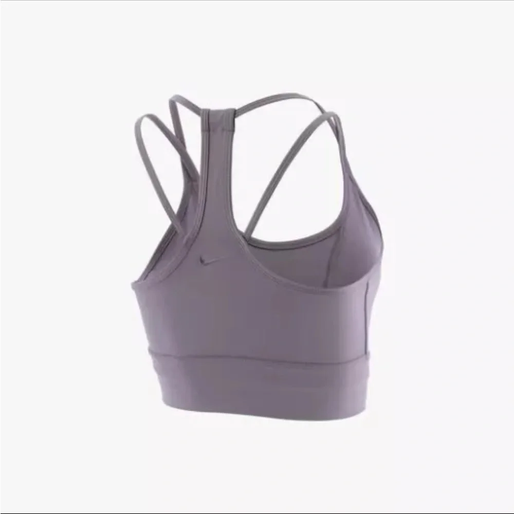 Nike Women's Cropped Laced Training Tank Sports Bra in Lavender Size S EUC